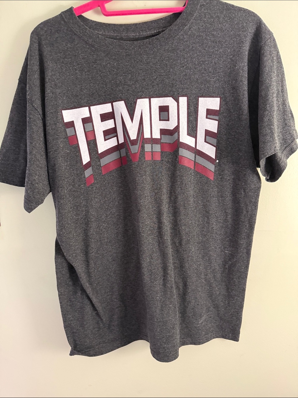 Champion Heather Gray Temple University Tee M